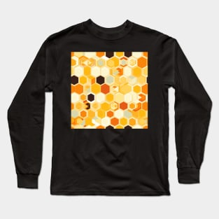 Honeycomb Hues: A Fashionable Geometric Fabric Pattern #2 Long Sleeve T-Shirt